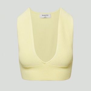 Aritzia Babaton Sculpt Knit Deep V Tank